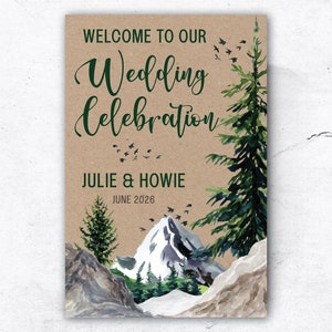 Mountain Wedding Welcome Sign | Wedding Welcome Sign | Mountain Wedding | Event Sign | Custom Wedding Sign | Digital Download