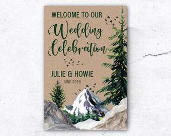 Mountain Wedding Welcome Sign | Wedding Welcome Sign | Mountain Wedding | Event Sign | Custom Wedding Sign | Digital Download