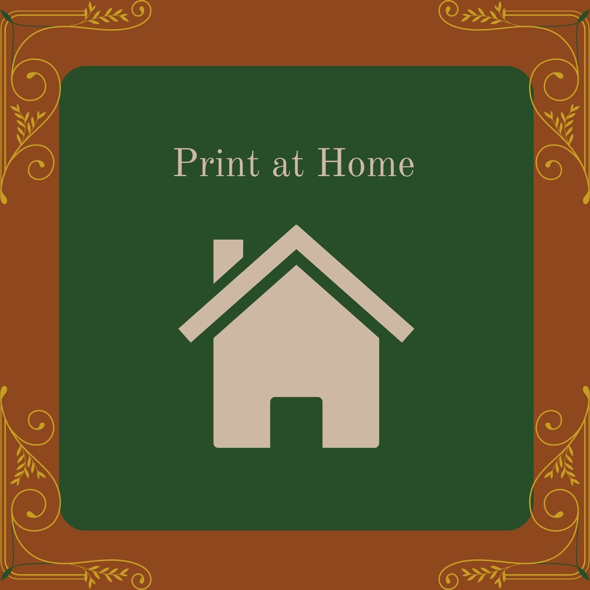 Printable Original Vintage 1800s Artwork, Neutral Toned and Red/yellow
