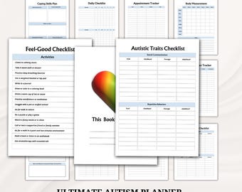 Autism Planner, Daily Organizer, Planner for Autism Parents, Special Needs Planner, Supportive Planner