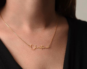 Signature Style Name Necklace, Personalized Jewelry, Custom Pendant, Mothers Day Gift, Valentine Gift, Birthday Gift, Kids Name Necklace