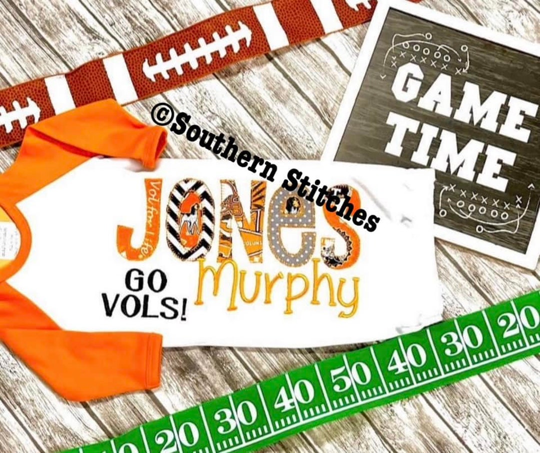 Personalized Baby Boy/girl Gown Set. Tennessee Vols Personalized Gown