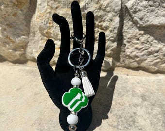 Scout Focal & Silikon Bead als Schlüsselanhänger und Taschenanhänger.