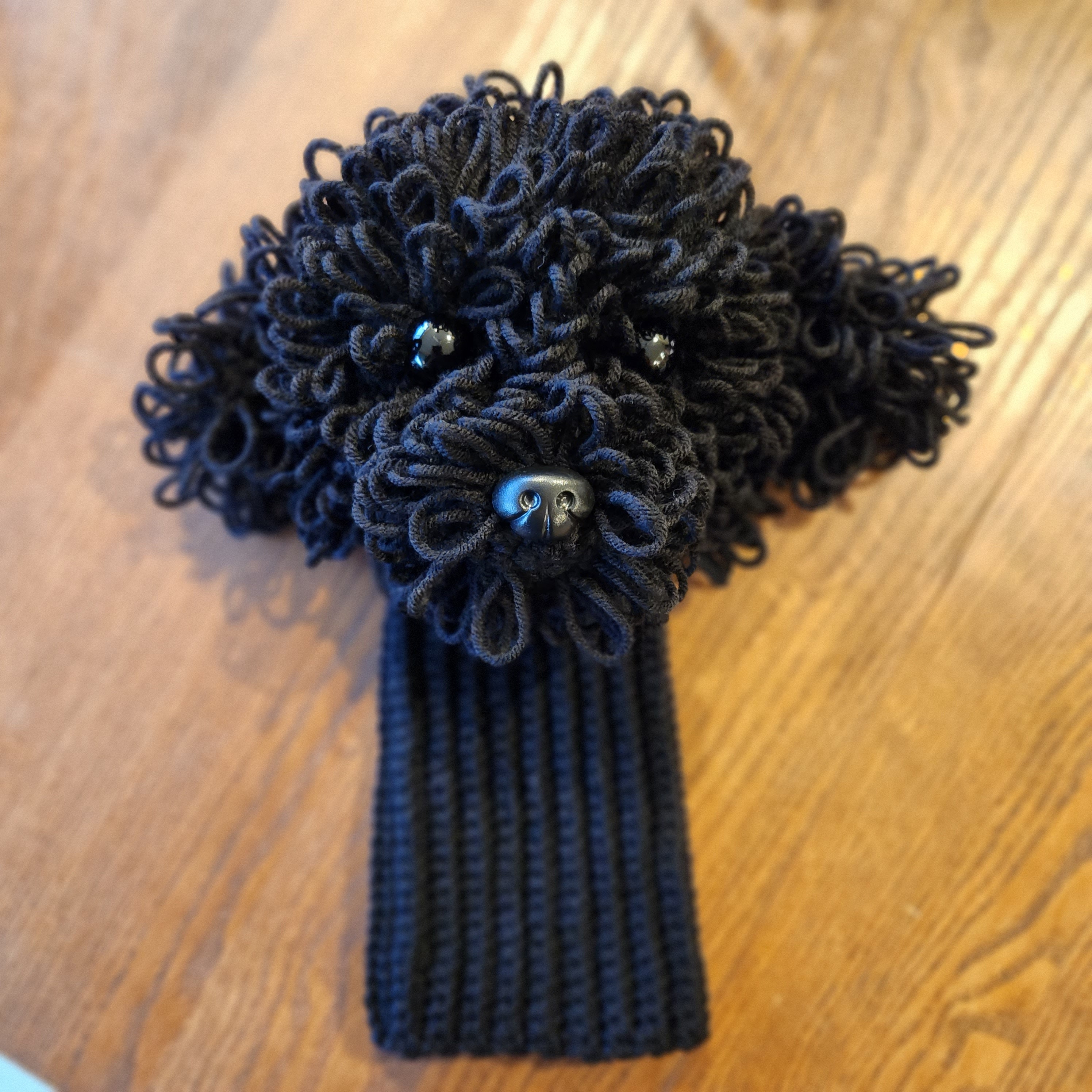 Crochet Dog Golf Club driver Head Cover, Poodle/cavoodle/cavapoo-black ...