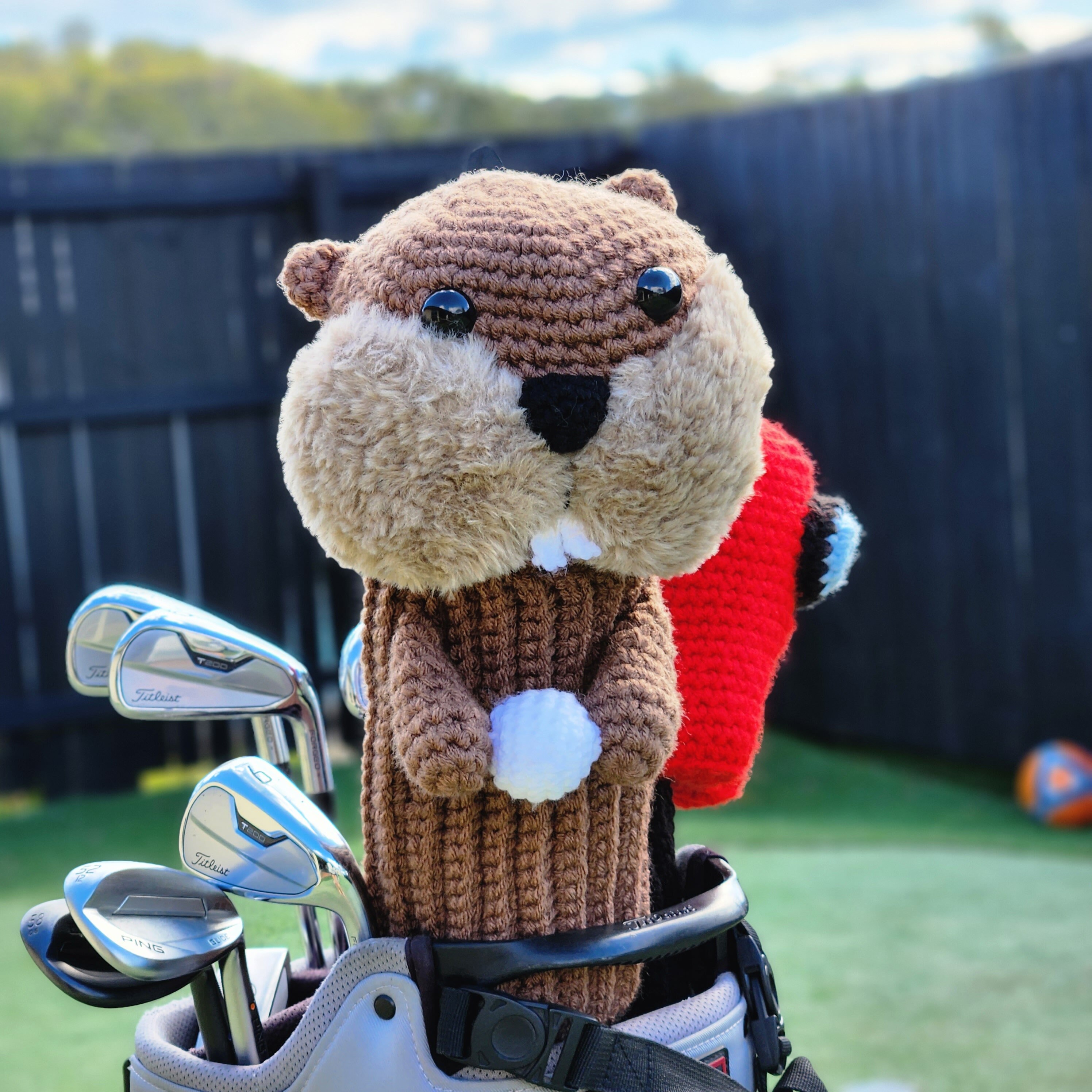 Crochet Gopher Golf Club driver Head Cover, Caddyshack, Rare Etsy