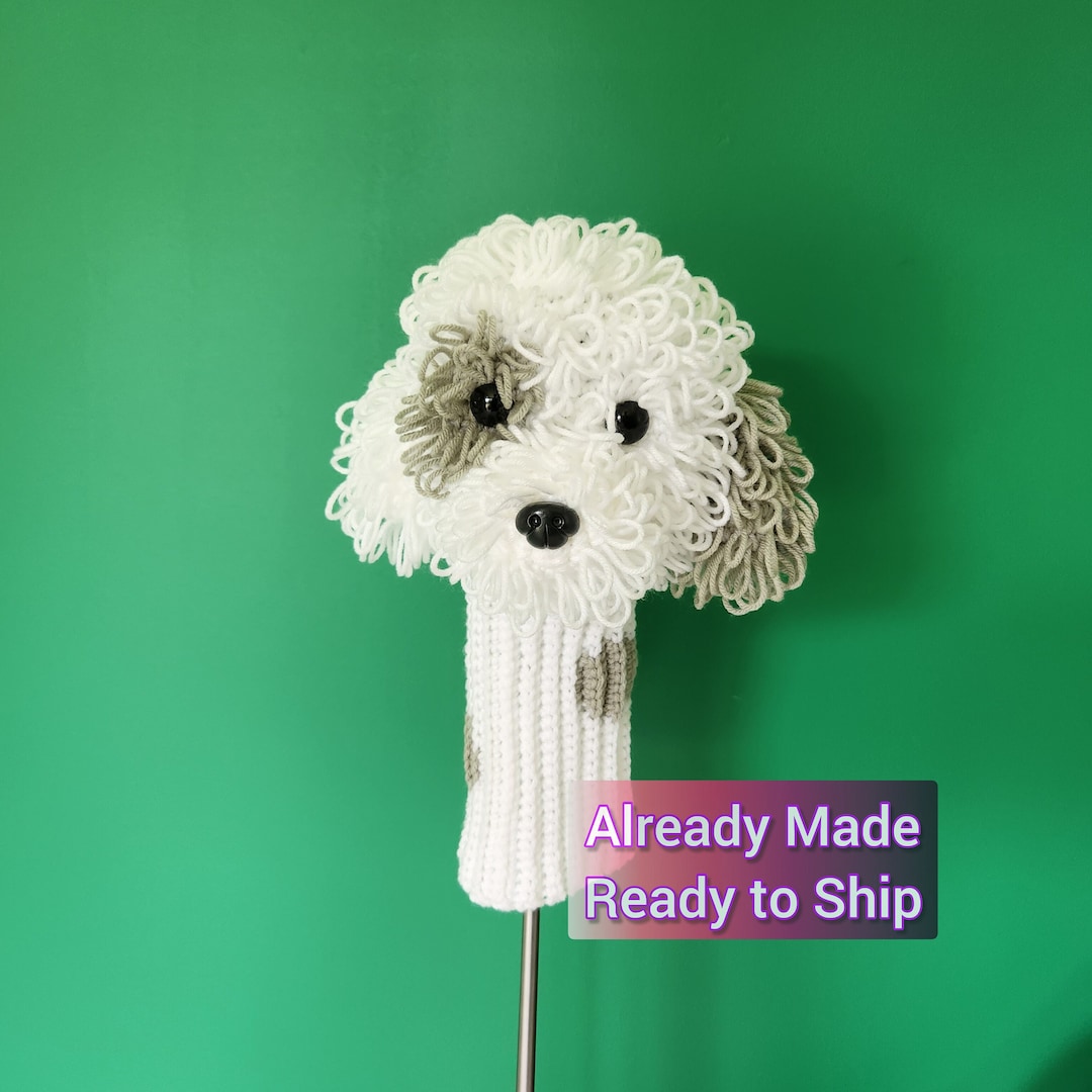 Crochet Dog Golf Club (driver) Head Cover, Poodle/cavoodle/cavapoo ...