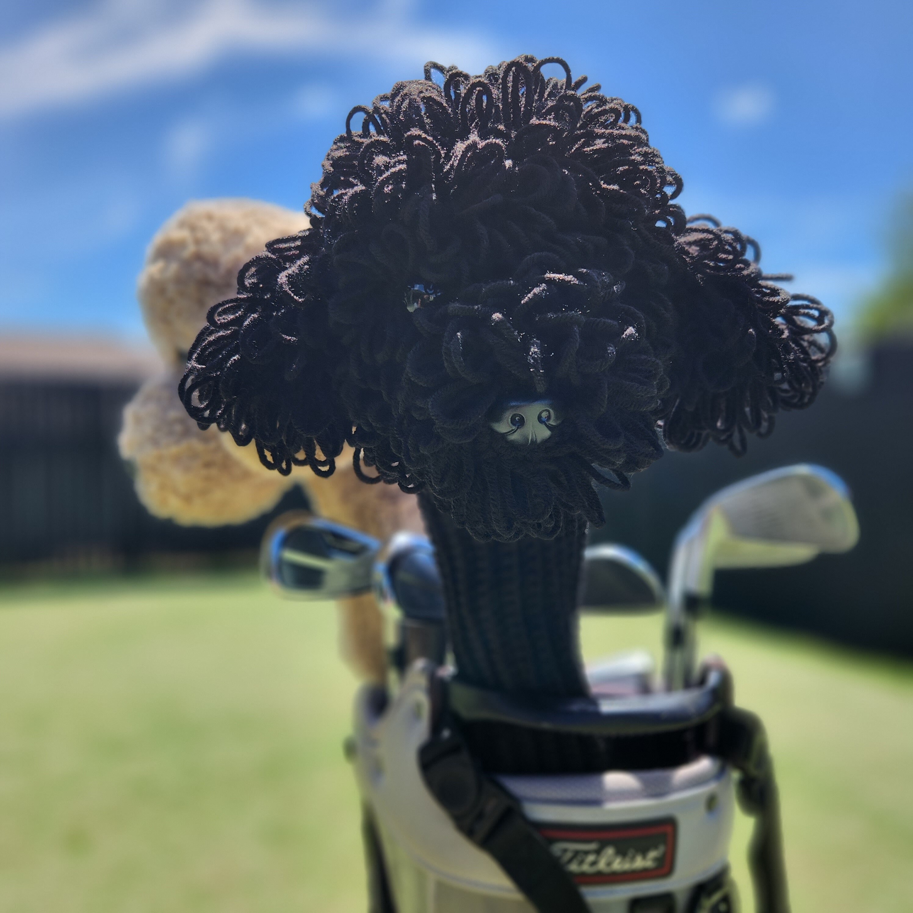 Crochet Dog Golf Club driver Head Cover, Poodle/cavoodle/cavapoo-black ...