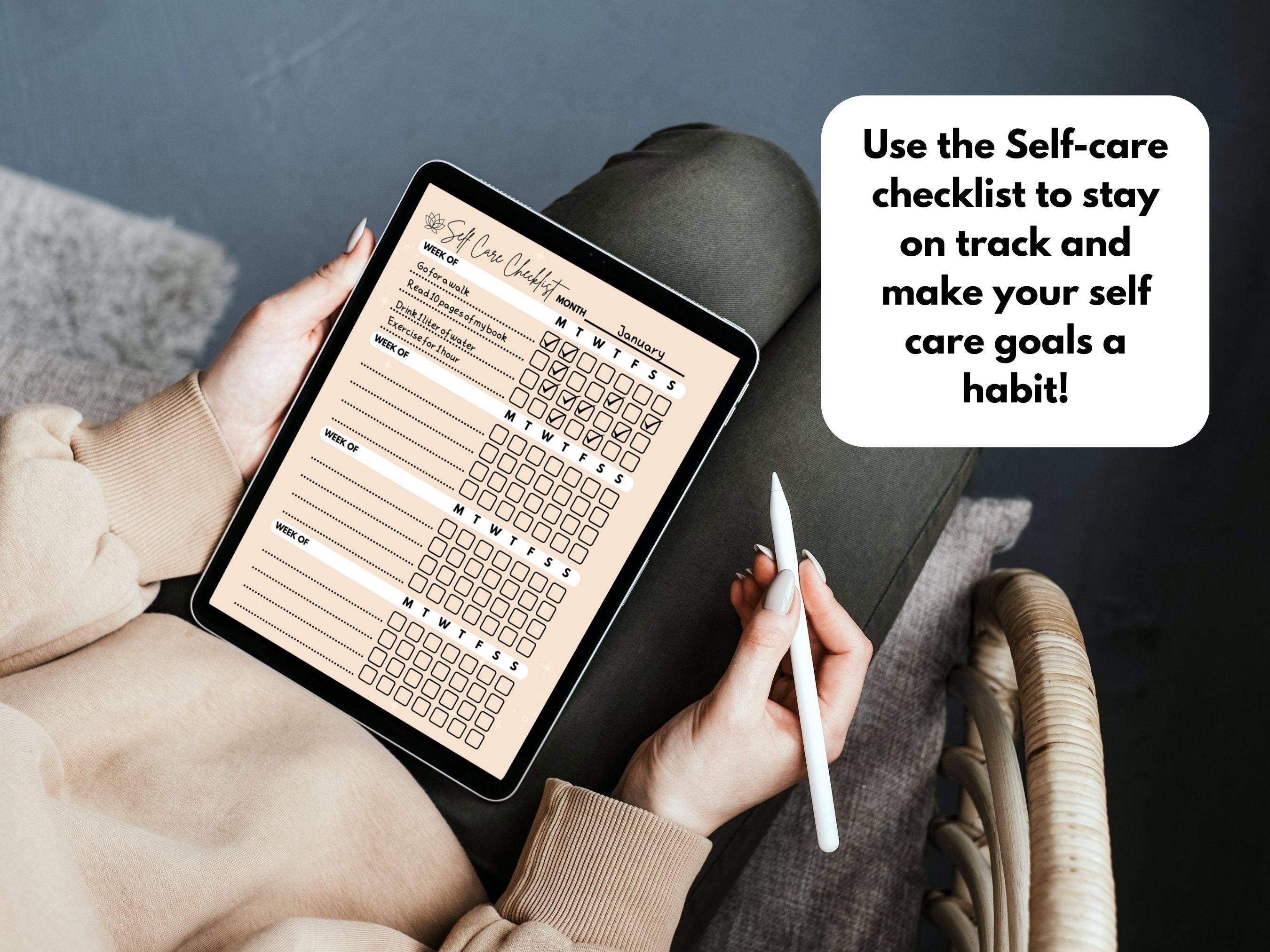 Self Care Planner | Checklist | Self Care Checklist Journal | Self ...