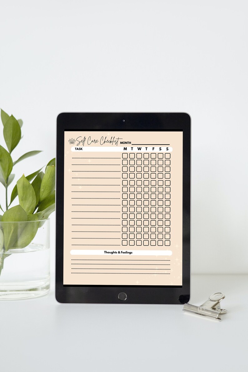 Self Care Planner | Checklist | Self Care Checklist Journal | Self ...