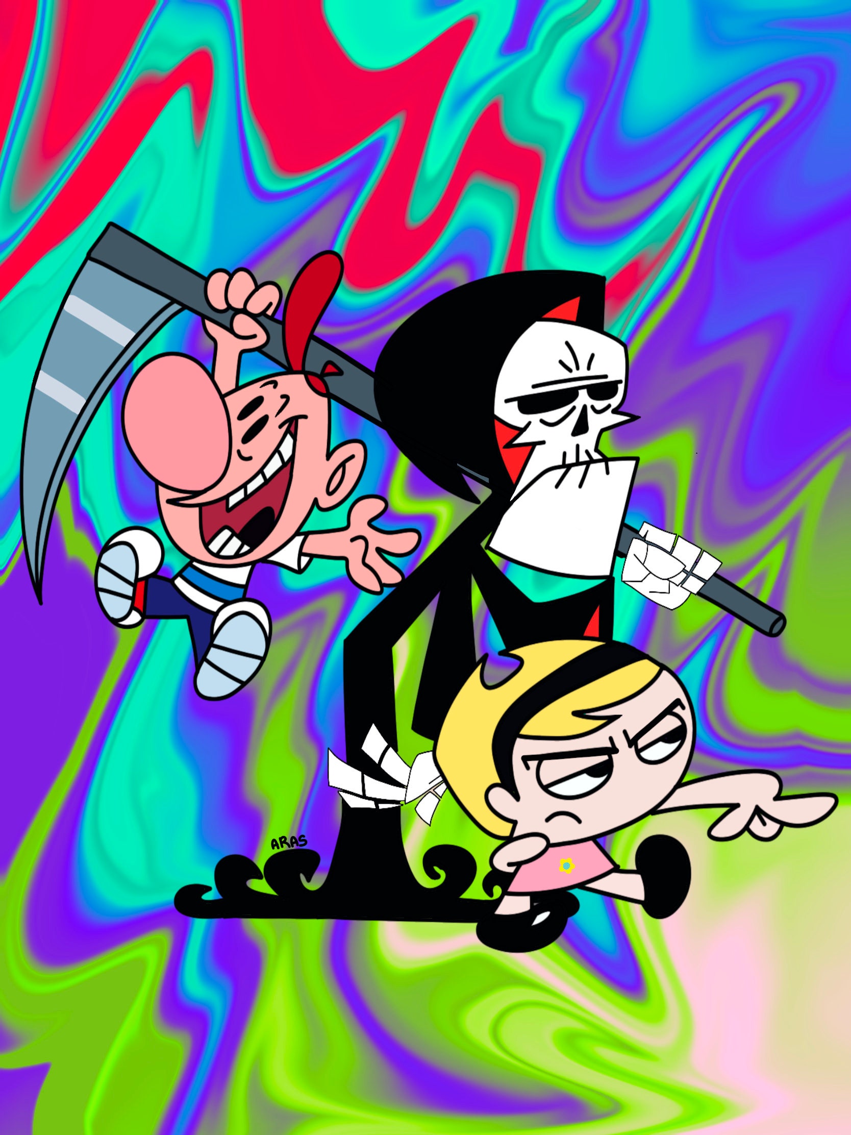 Brains Grim Adventures Of Billy And Mandy Poster the Grim Adventures of Billy & Mandy Size A3 420x297mm - Etsy