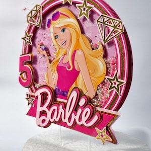 Cake Topper Fashion Doll – Decorazione Torta Glam per Compleanno Bambina