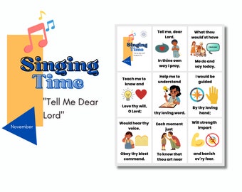 November 2023 LDS Singing Time | Tell Me Dear Lord | Singing Time Flip Chart for Primary Come Follow Me | Chorister LDS