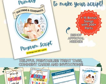 2025 Primary Program Script | Sacrament Meeting Presentation Script | Customizable | Doctrine and Covenants LDS Primary Presidency | + Invit