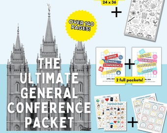 The Ultimate General Conference Packet April 2024 | LDS Coloring Pages for General Conference | Games, Activities, Coloring Pages | Value