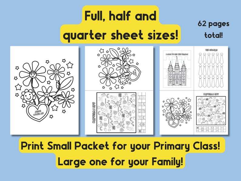 Junior Primary General Conference Packet April 2024 LDS Coloring Pages for General Conference Games, Activities, Coloring Pages image 3