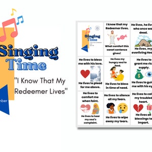 LDS Singing Time | I Know that My Redeemer Lives | Singing Time Flip Chart for Primary Come Follow Me | Chorister LDS