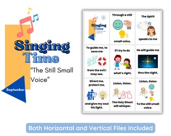 Sep 2024 LDS Singing Time | The Still Small Voice | Primary Music | Singing Time Flip Chart for Primary Come Follow Me | Instant Download