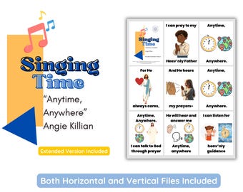 Anytime Anywhere Extended Version Angie Killian | LDS Primary Singing Time Flip Chart (Digital Download)