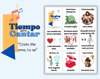 LDS Primary Singing Time Flipchart: Cristo Me Ama (Digital Download) Come Follow Me