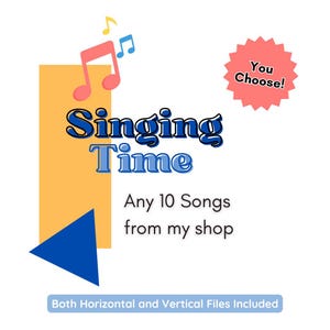 LDS Singing Time | You Pick 10 Songs | Any 10 Songs Currently in my shop | Primary Music | Singing Time Flip Chart for Primary | LDS | CFM