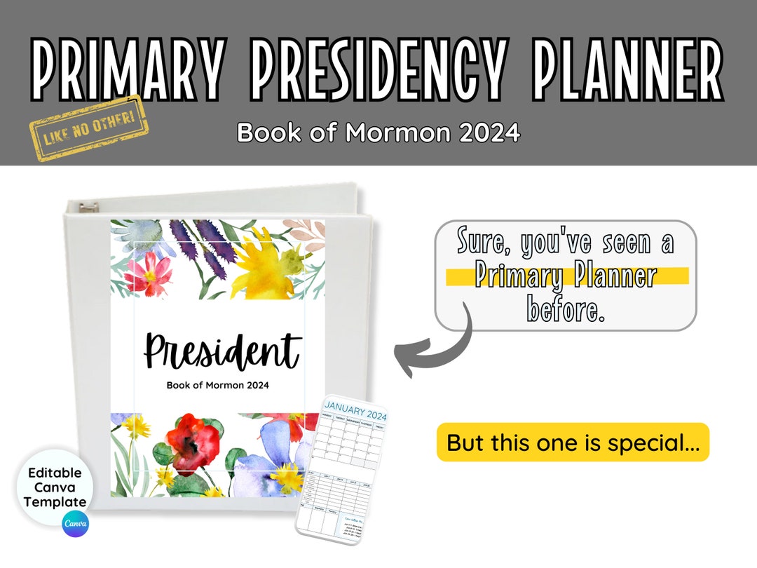 LDS Primary Presidency Planner Canva Template Share With Presidency ...