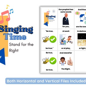July 2025 LDS Singing Time | Stand for the Right | Primary Music | Singing Time Flip Chart for Primary Come Follow Me | Chorister LDS