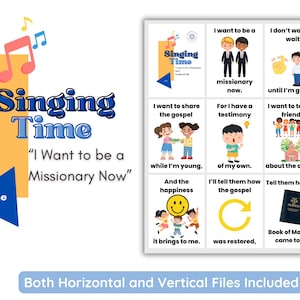 June 2025 LDS Singing Time | I Want to be a Missionary Now | Primary Music | Singing Time Flip Chart for Primary Come Follow Me | 2 PDFS