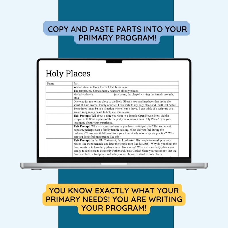 2026 Old Testament Primary Program Script: Customizable LDS Presentation Kit (Digital Download) image 7