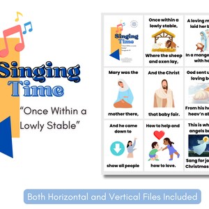 December LDS Singing Time | Once Within a Lowly Stable | Primary Music | Singing Time Flip Chart for Primary Come Follow Me | Song Visual