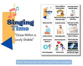 Once Within a Lowly Stable: LDS Primary Singing Time Flip Chart (Digital Download)
