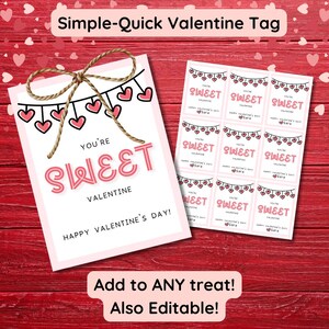 Eres dulce San Valentín / Agrega cualquier obsequio / Tarjetas de San Valentín para la iglesia ministrante / Tarjetas de San Valentín para amigos de la escuela / Aula / San Valentín para maestros / Editar