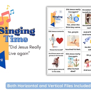 Apr 2025 LDS Singing Time | Did Jesus Really Live Again? | Primary Music | Singing Time Flip Chart for Primary Come Follow Me | Instant PDF