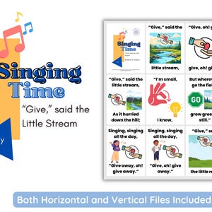 2025 LDS Singing Time | Give said the Little Stream | Singing Time Flip Chart for Primary Come Follow Me | Chorister LDS | Instant Download