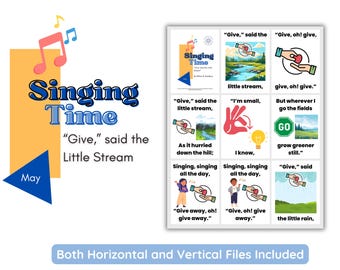 Give, Said the Little Stream: LDS Singing Time Flip Chart (Digital Download)