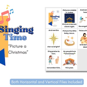 December LDS Singing Time | Picture a Christmas | Primary Music | Singing Time Flip Chart for Primary Come Follow Me | Song Visual Aides