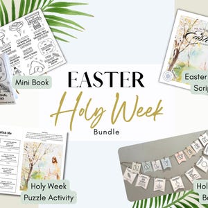 LDS Pasen-script afdrukbaar | Miniboek Goede Week | Banner Goede Week | Paasochtendactiviteit | Direct downloaden | Pasen waarin Christus centraal staat