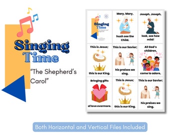 December LDS Singing Time | The Shepherd's Carol | Primary Music | Singing Time Flip Chart for Primary Come Follow Me | Song Visual Aides