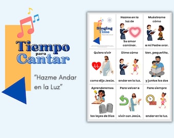 LDS Singing Time | Hazme Andar en la Luz | Musica de Primaria | Singing Time flipchart for Primary Come Follow Me | Ven Sigueme