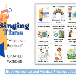 LDS Singing Time Flip Chart: When I am Baptized (Digital Download)