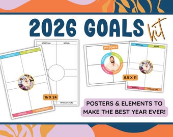 LDS Young Women Goal Poster Kit: Vision Board Activity (Digital Download)