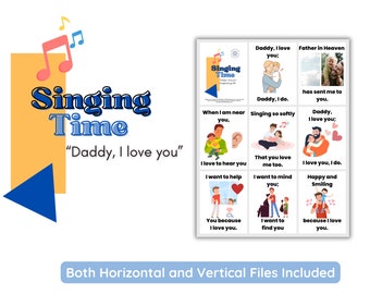 Temps de chant LDS | Papa, je t'aime | Musique primaire | Tableau de conférence de l'heure du chant pour le primaire | SDJ | Chanson pour la fête des pères