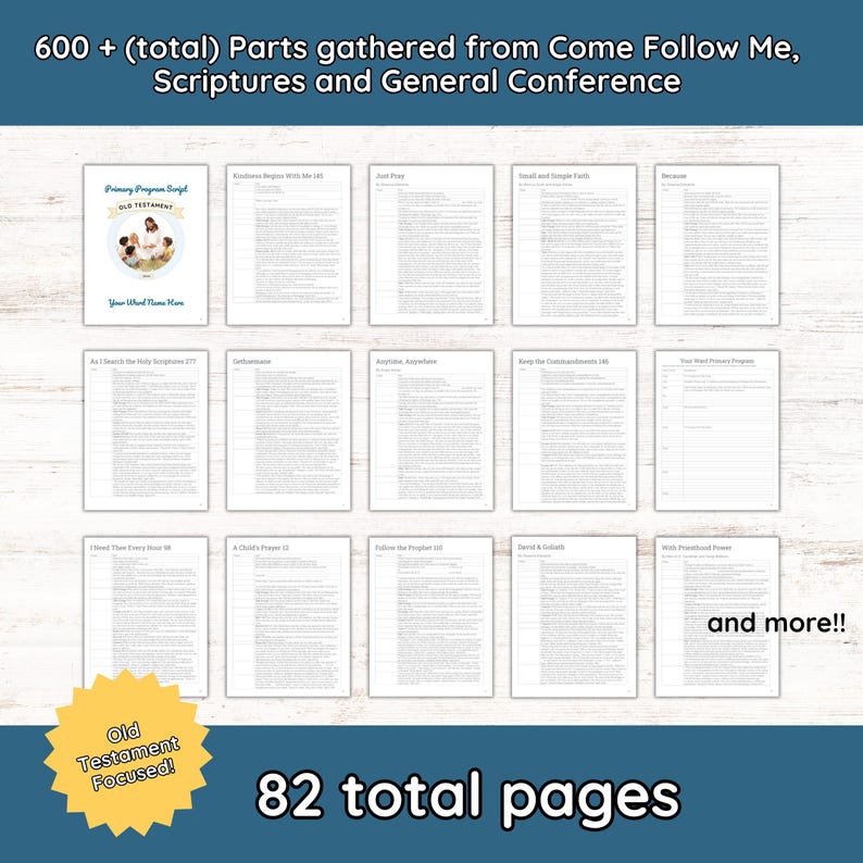 2026 Old Testament Primary Program Script: Customizable LDS Presentation Kit (Digital Download) image 11