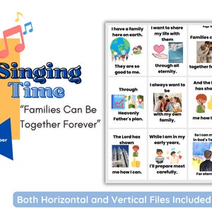 LDS Singing Time | Families Can Be Together Forever | Primary Music | Singing Time Flip Chart For Primary Come Follow Me | Download