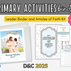 LDS Primary Activity Days Binder Pages and Articles of Faith Kit | Primary Presidency Helps | Memorize the Articles of Faith | Editable