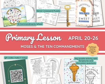 20-26 avril | Aides pédagogiques pour le primaire | Venez me suivre 2026 | Les dix commandements de Moïse | Fhe | Étude familiale | Ancien Testament