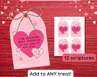 LDS Scripture Valentines: Church Treat Tags (Digital Download)