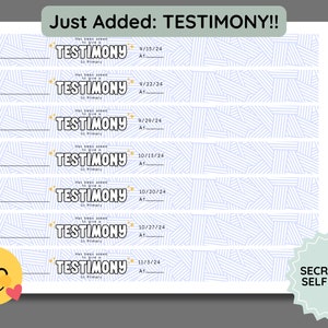 LDS Primary Wristband Assignment Kit Dated and Done Primary Presidency ...