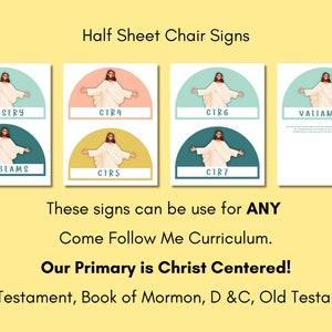 LDS Primary Chair and Door Signs | Come Follow Me Book of Mormon 2024 ...