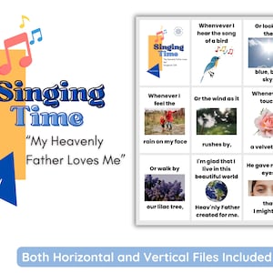 LDS Singing Time | My Heavenly Father Loves Me | Singing Time Flip Chart for Primary Come Follow Me | Chorister LDS