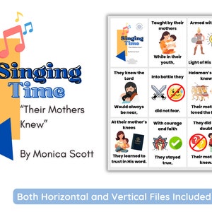 LDS Singing Time | Their Mothers Knew by Monica Scott | Primary Music | Singing Time Flip Chart for Primary | LDS | Book of Mormon